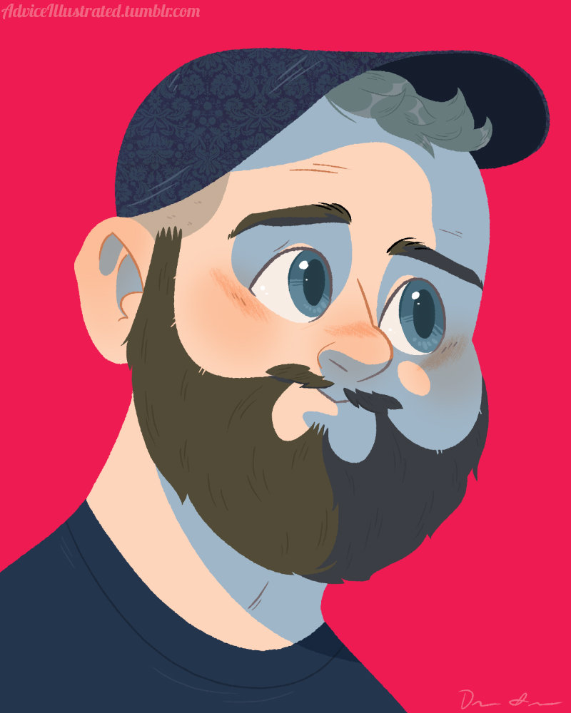 Advice Illustrated portrait by DrewGreen