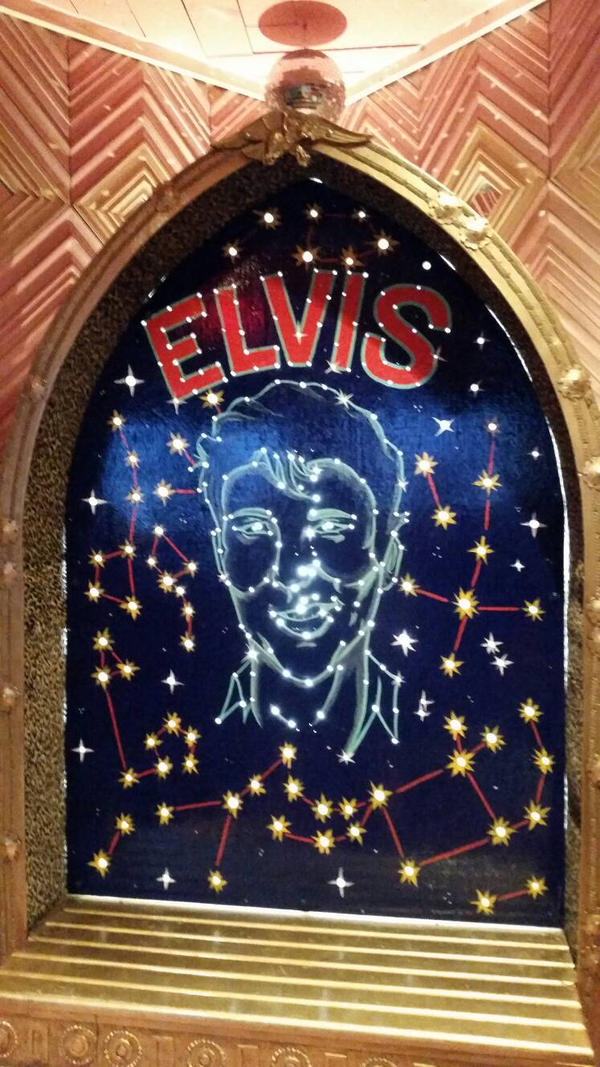 Elvis in the sky, with diamonds