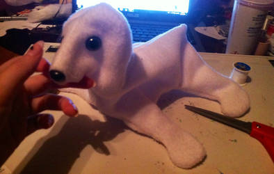 White Wolf Plush WIP by Mist-Fang