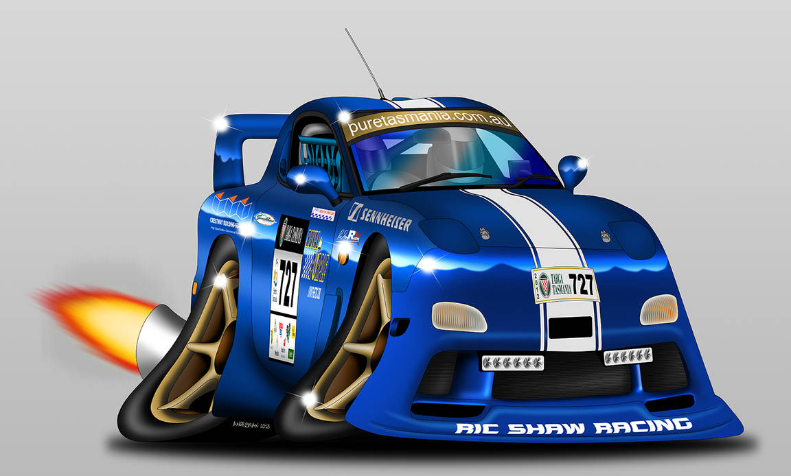 Cartoon Easy Rx7 Mazda RX7 Cartoon by AngrymanDesign on DeviantArt