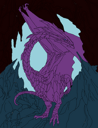 Purple dragon my sketch