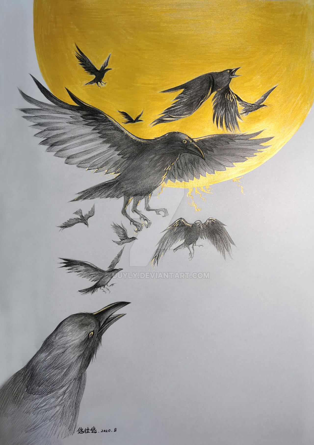 Chinese Mythology Golden Crows By Uuyly On DeviantArt chinese-mythology-golden-crows-by-uuyly-on-deviantart
