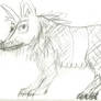 REALLY sketchy pigdog character...