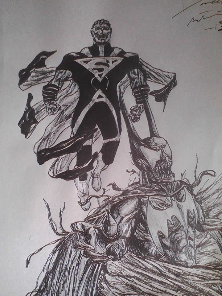 black lantern superman vs symbiote batman