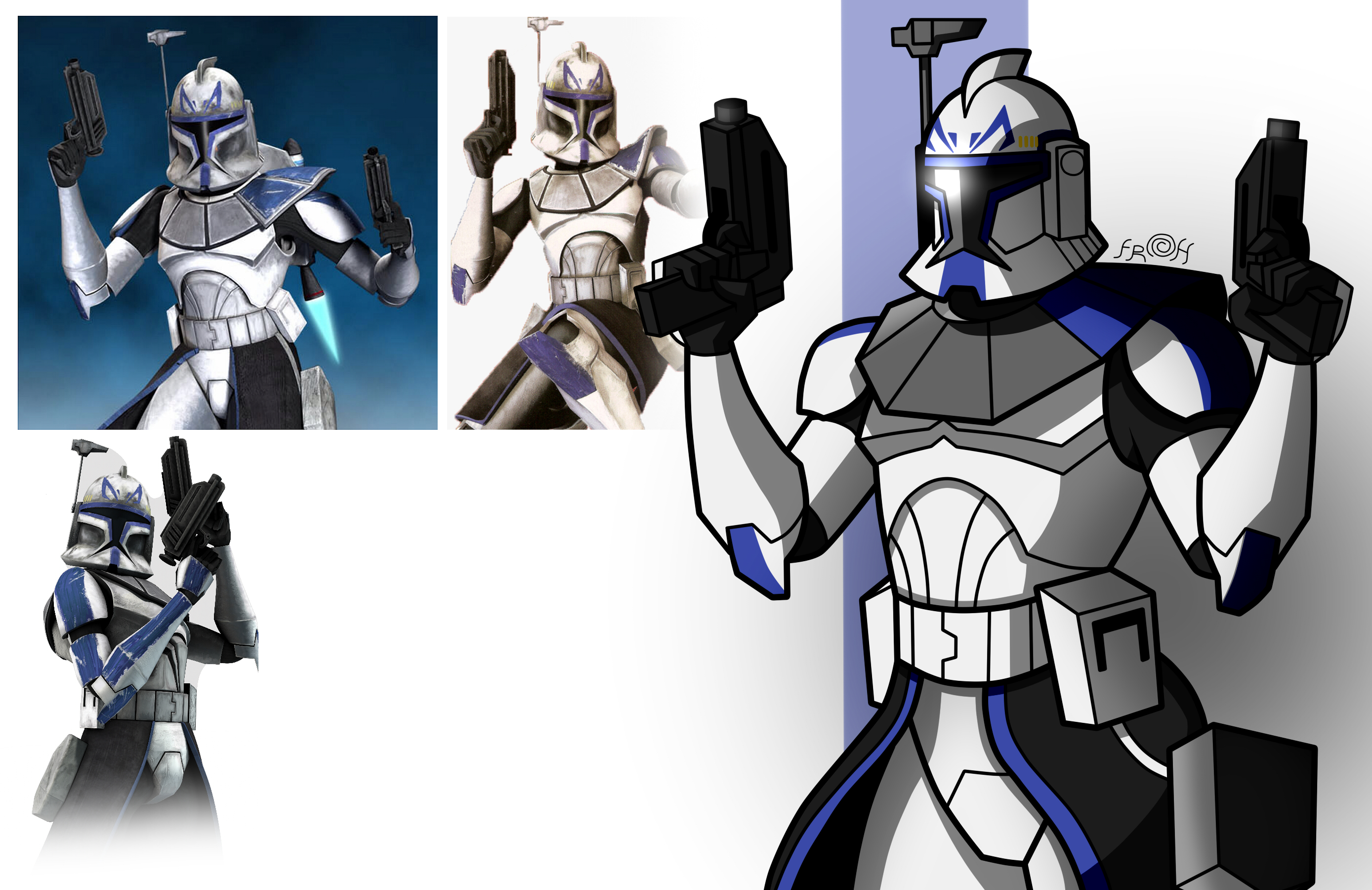 Captain Rex Rear View Captain Rex (Star Wars Clone Wars) by fred1032 on DeviantArt
