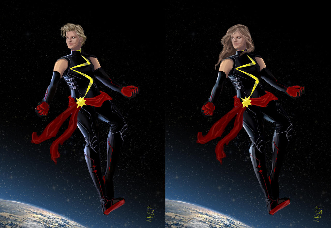 Captain Marvel Classic Costume Concept Art by Hydraballista on DeviantArt