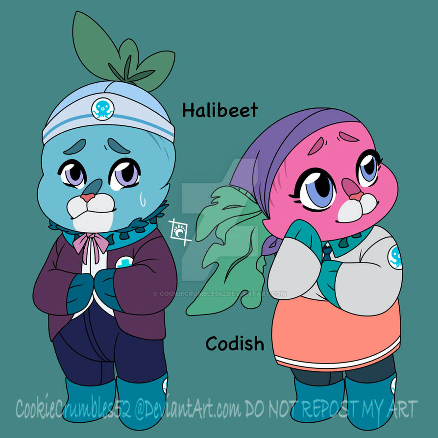 Codish Halibeet and Codish by CookieCrumbles52 on DeviantArt