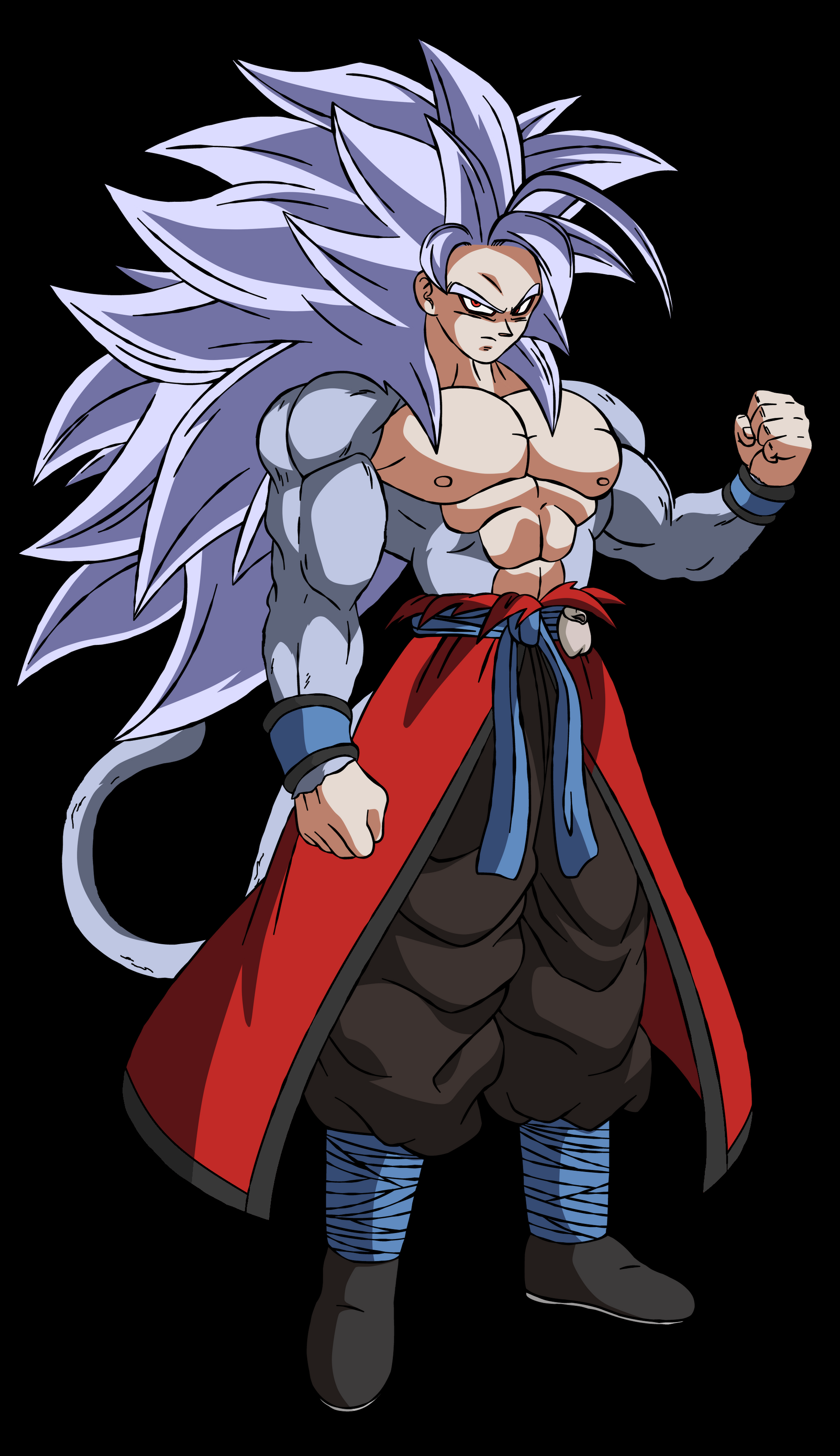 SSJ5 Xeno Goku Render by MohaSetif on DeviantArt