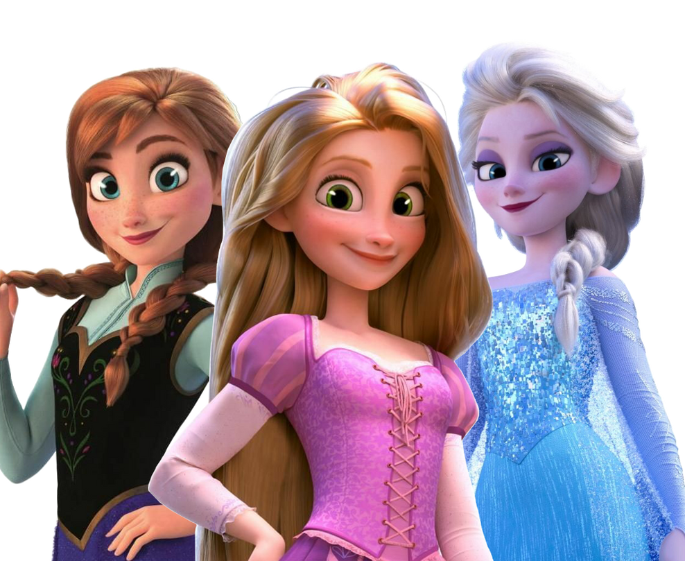 Rapunzel Anna And Elsa RBTI by PrincessAmulet16 on DeviantArt