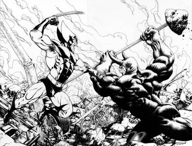 Wolverine vs Rhino