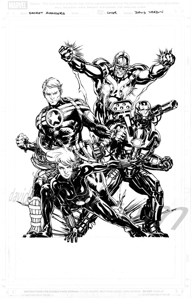 Secret Avengers 1 Cover Inks