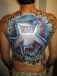 Shark Week Back Piece