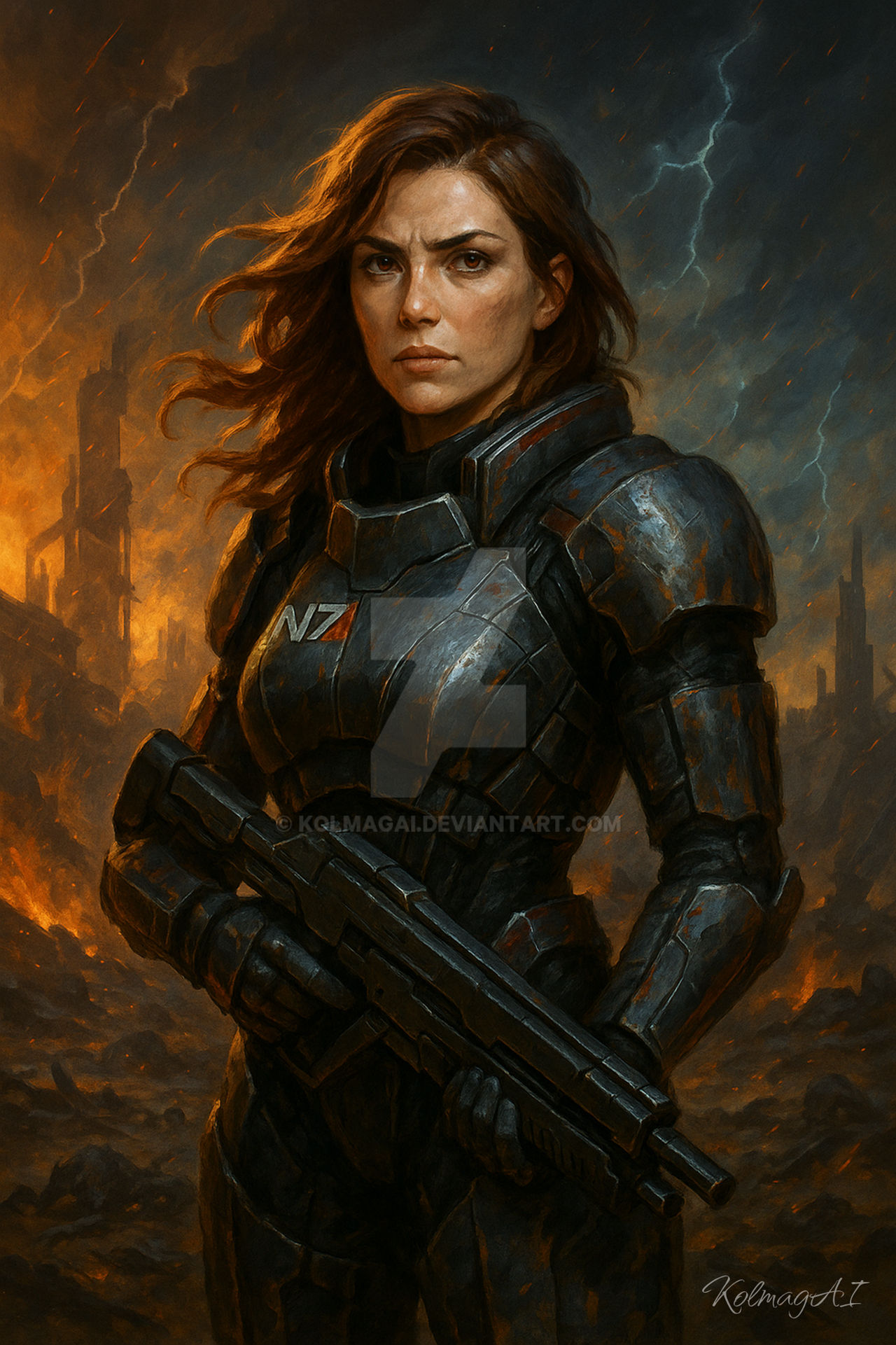 Female Commander Shepard by kolmagAI on DeviantArt