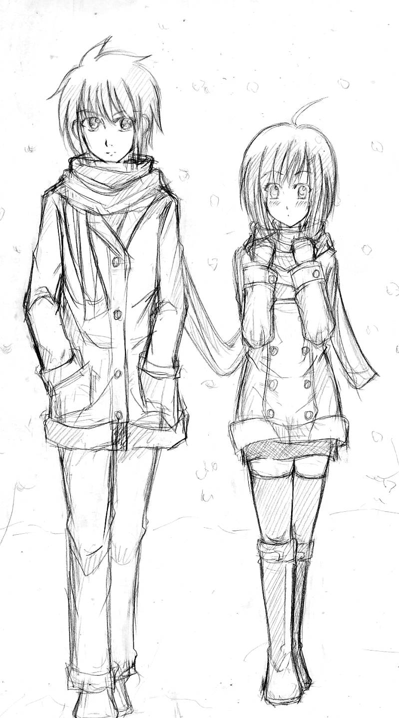 couple sketching by Ryuzaku on DeviantArt