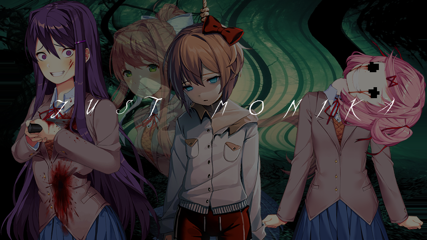 Awesome DDLC Spoiler Wallpaper (warning creepy!) by reckonusm on DeviantArt