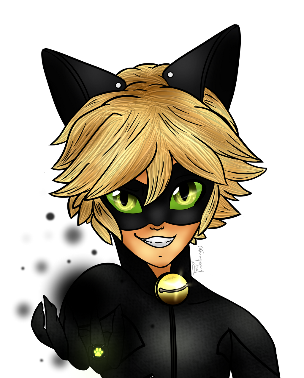 Fanart .Cat Noir Miraculous Ladybug. by FuzywuzyDraws.