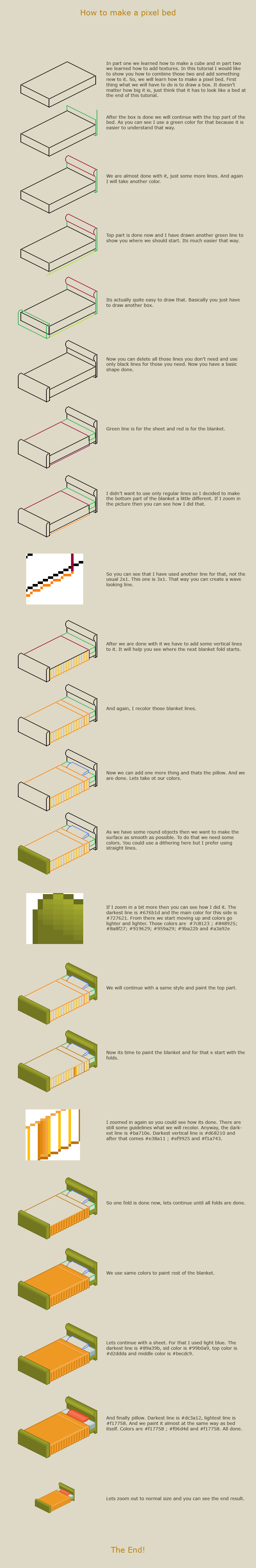 How to make a pixel bed