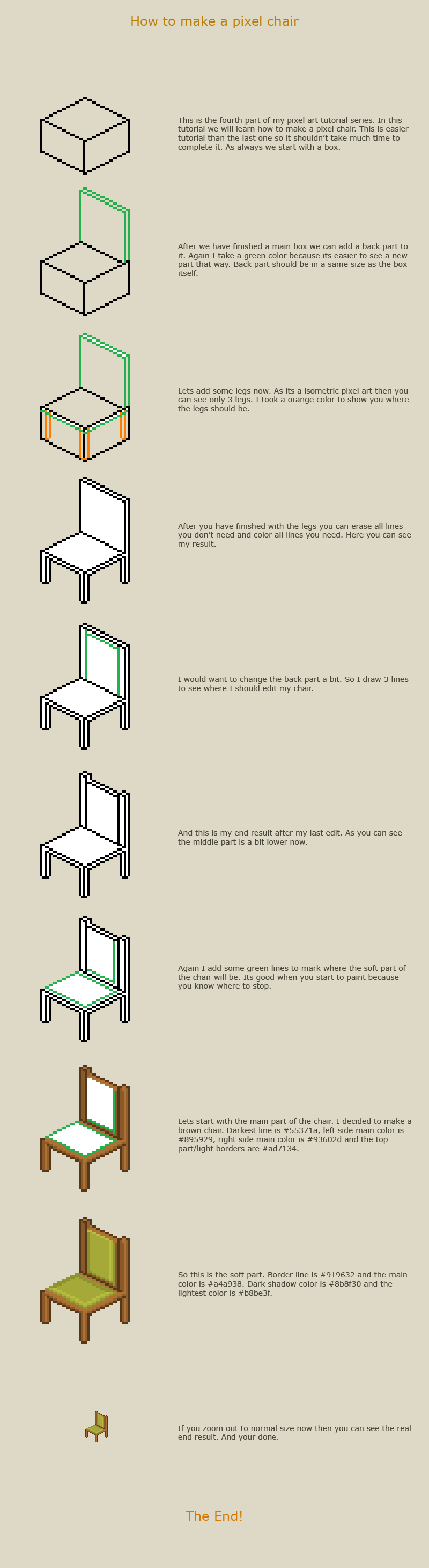 How to make a pixel chair