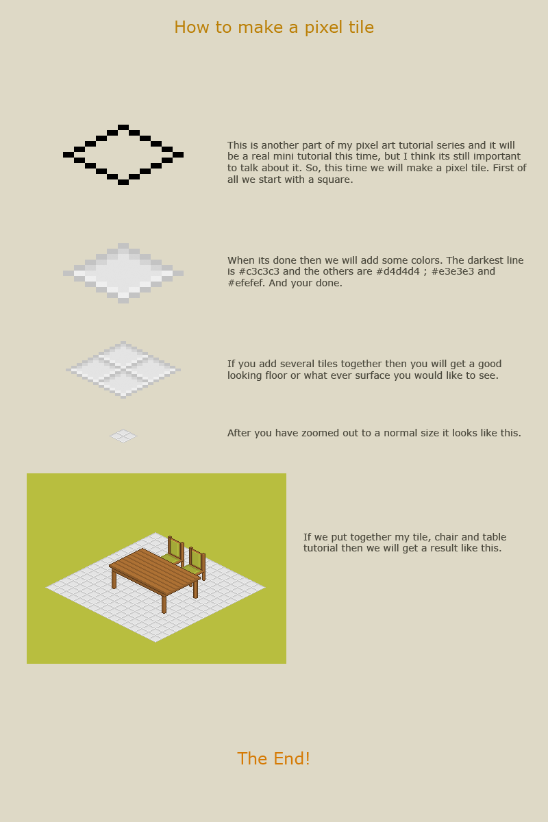 How to make a pixel tile