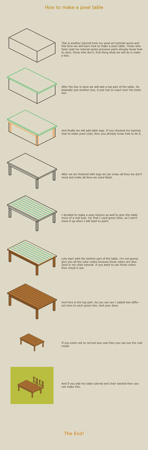 How to make a pixel table