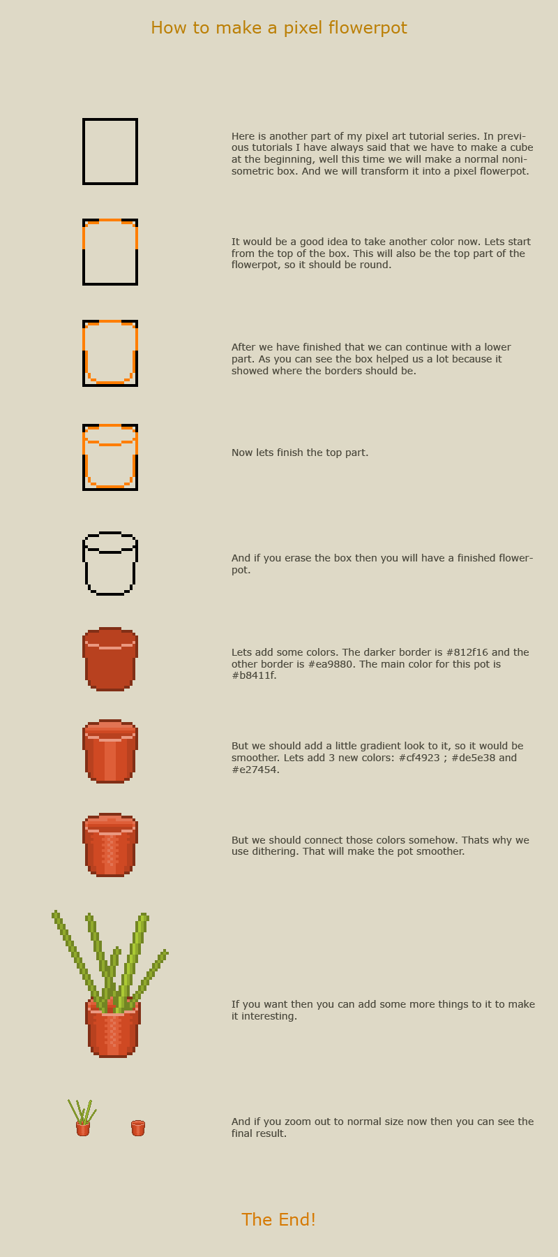 How to make a pixel flowerpot