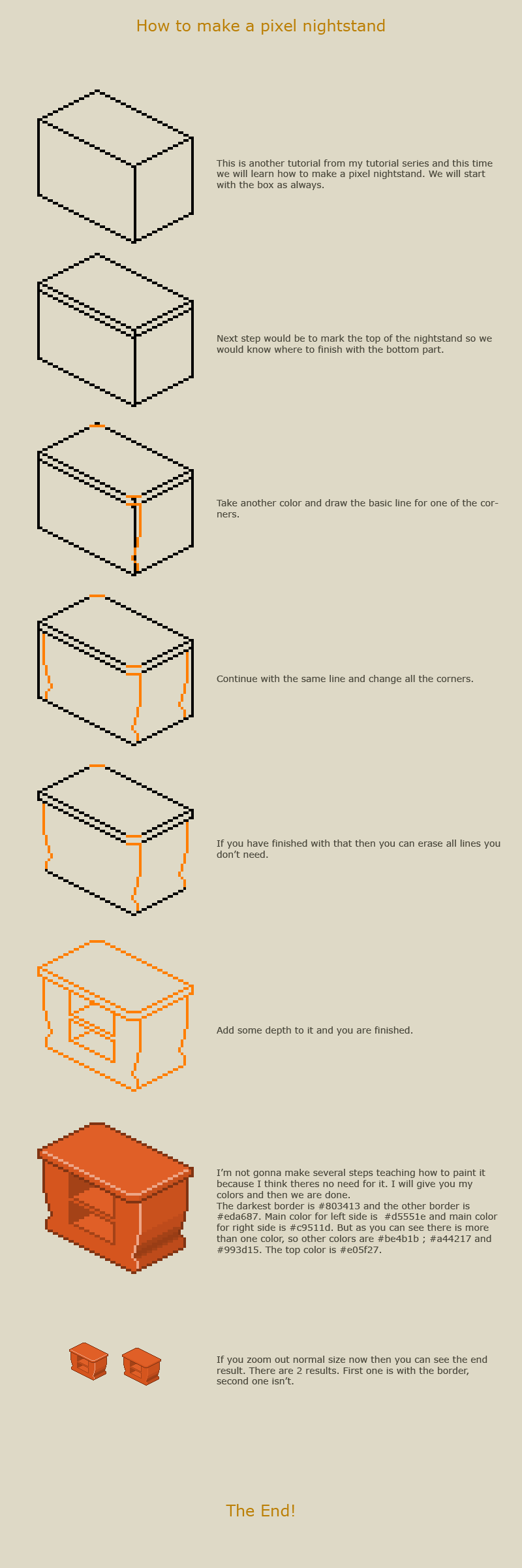 How to make a pixel nightstand