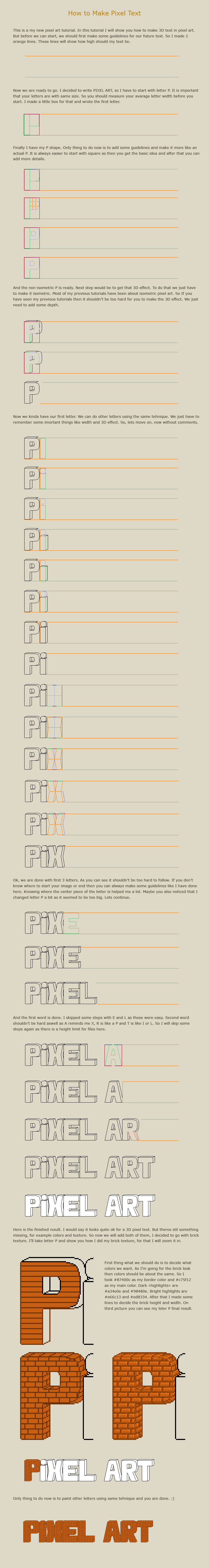 How to make pixel text