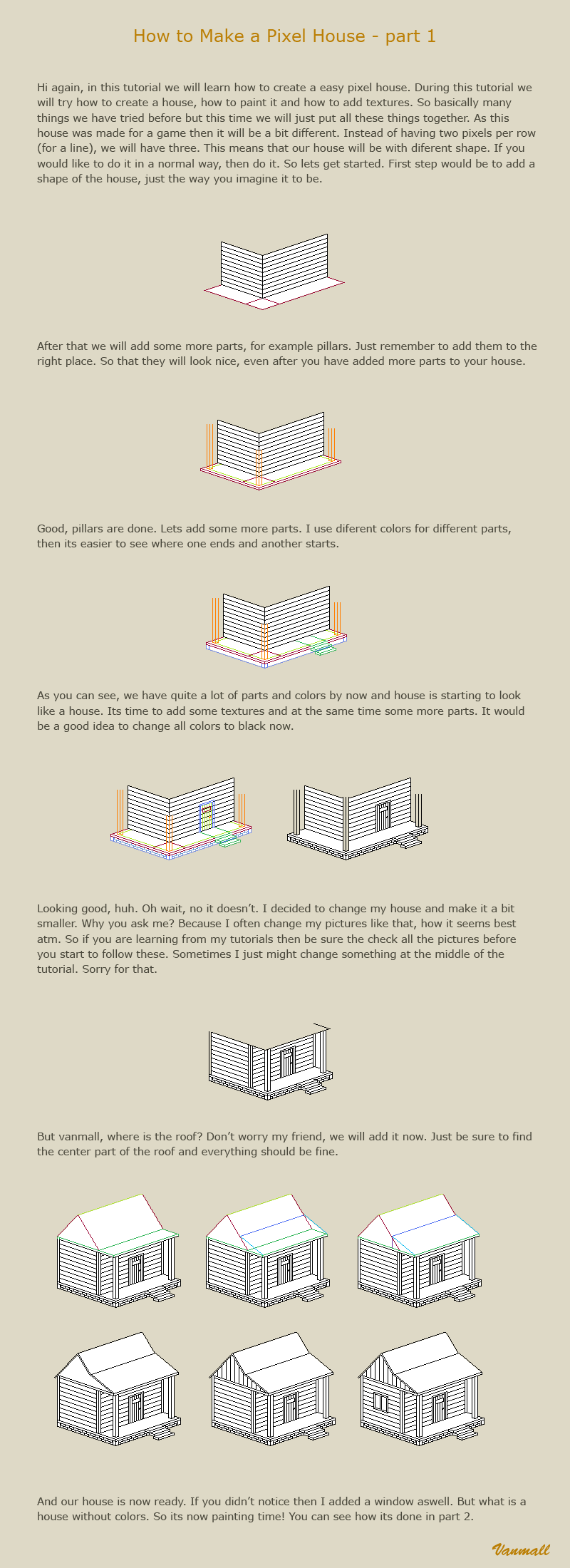 How to make a pixel house 1