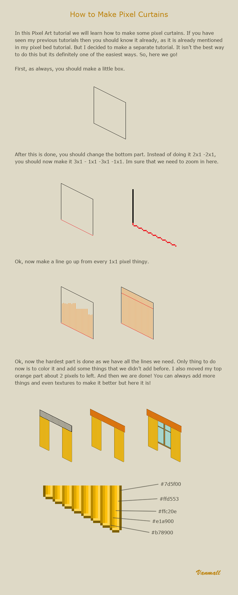 How to make pixel curtains