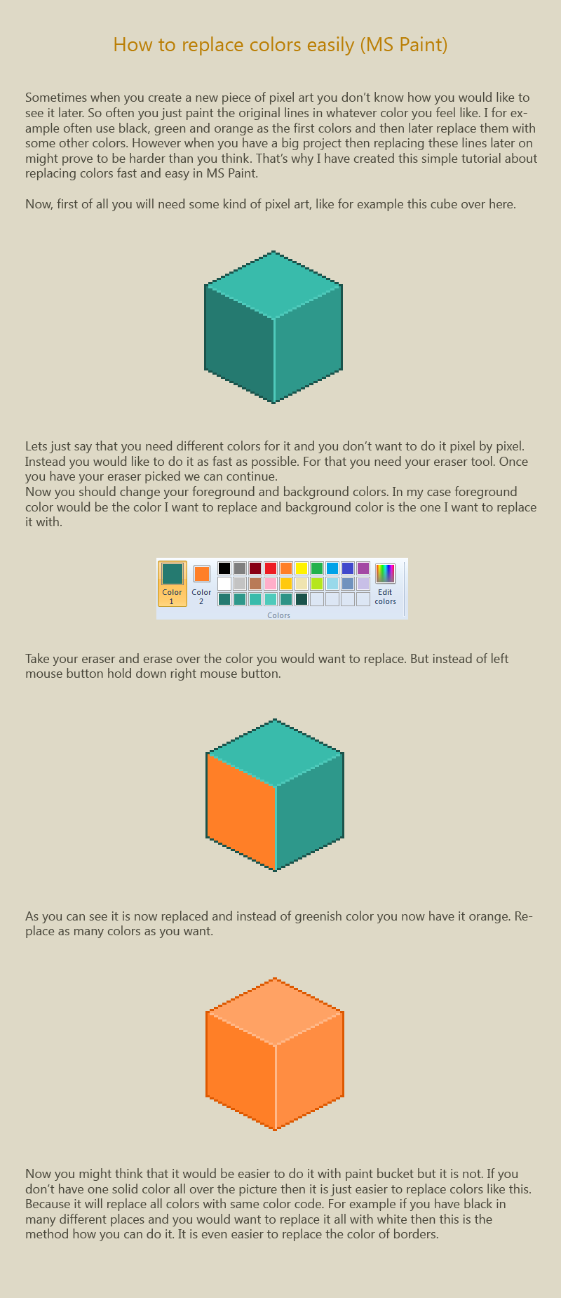 How to replace colors easily