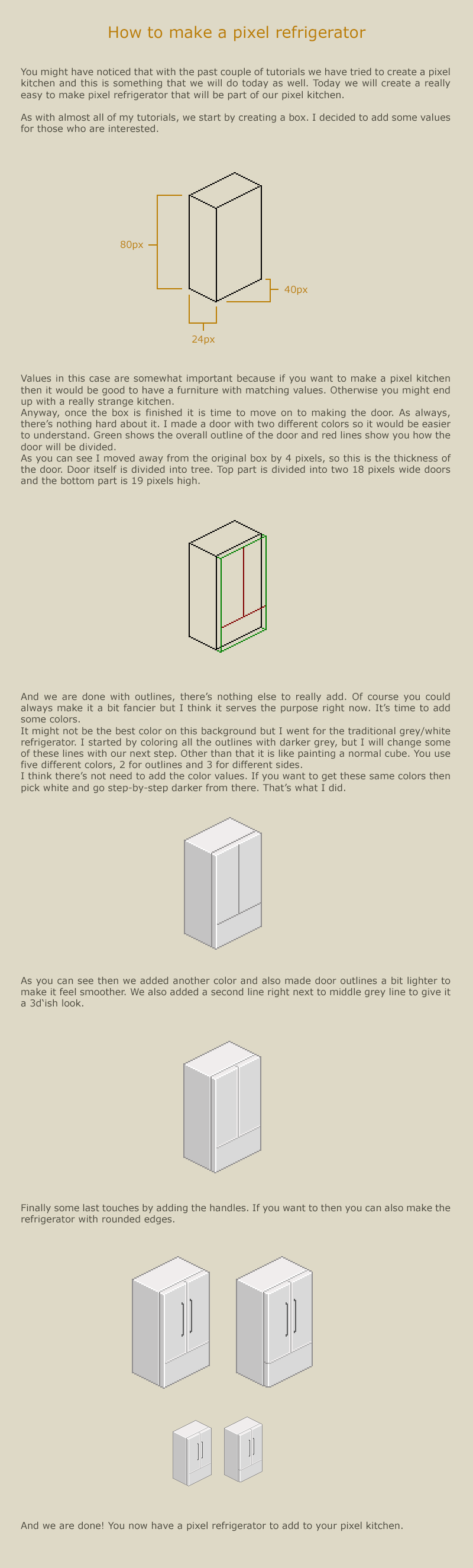 How to make a pixel refrigerator