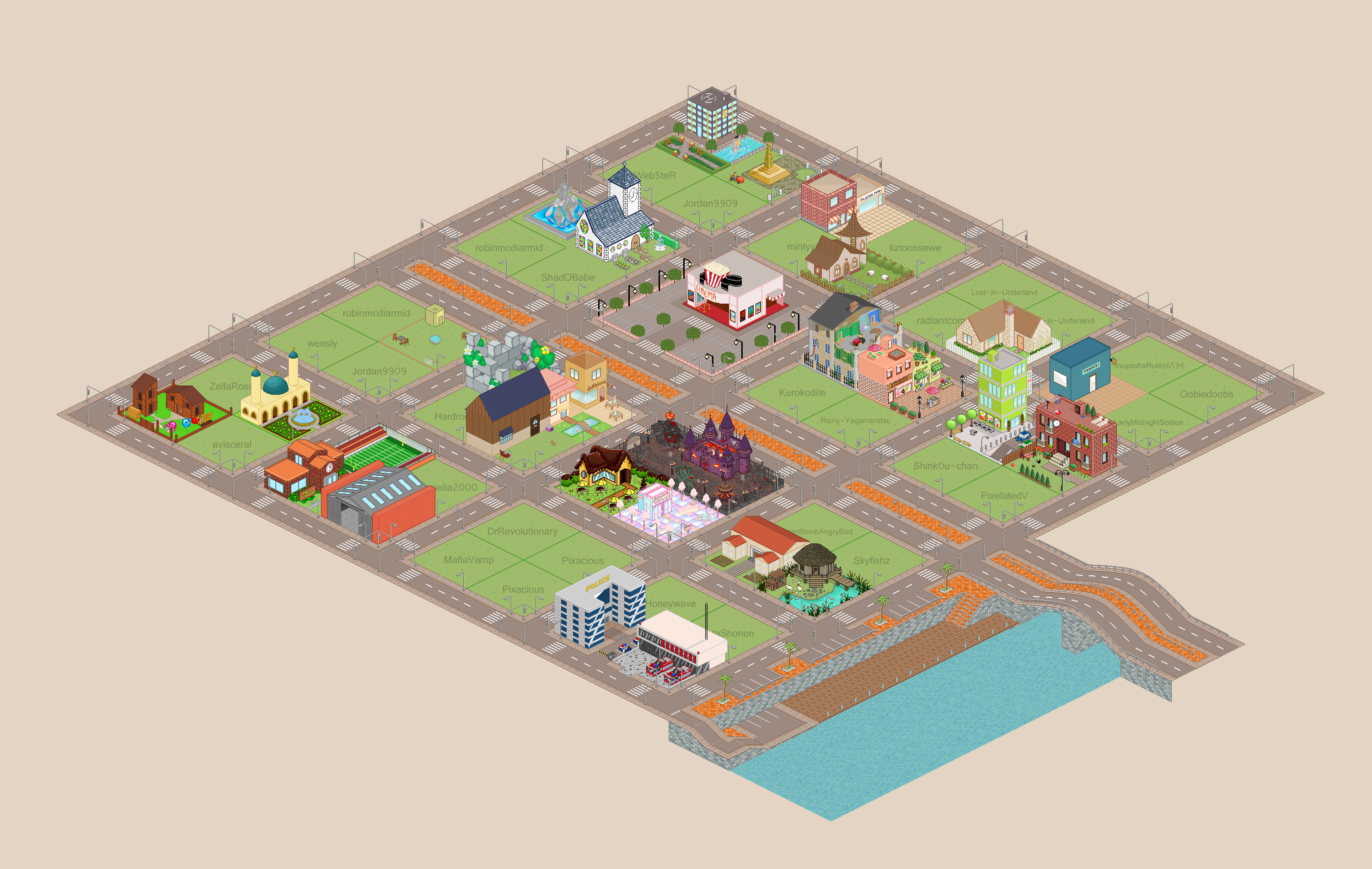 Pixel Art Town Project