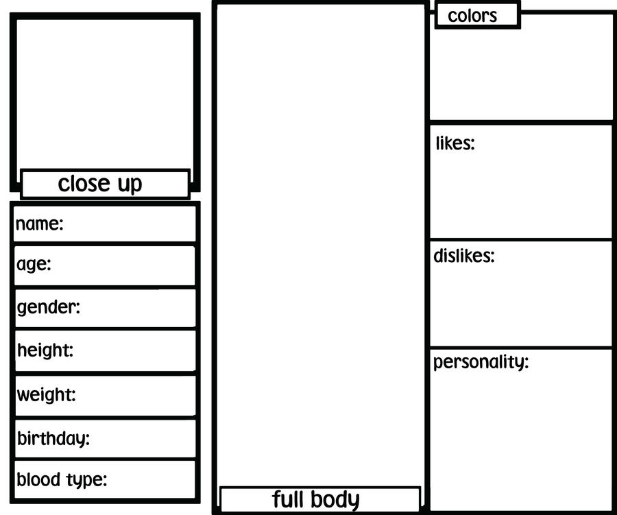 Blank OC ref sheet by sh3rryb3ar on DeviantArt Blank OC ref sheet by sh3rryb3ar on DeviantArt