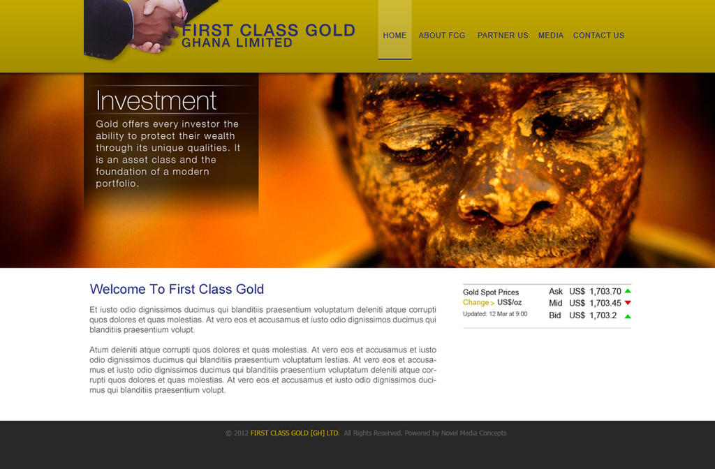 First Class Gold First Class Gold Homepage by scarze2dcore on DeviantArt