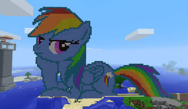 Rainbow Dash in Minecraft