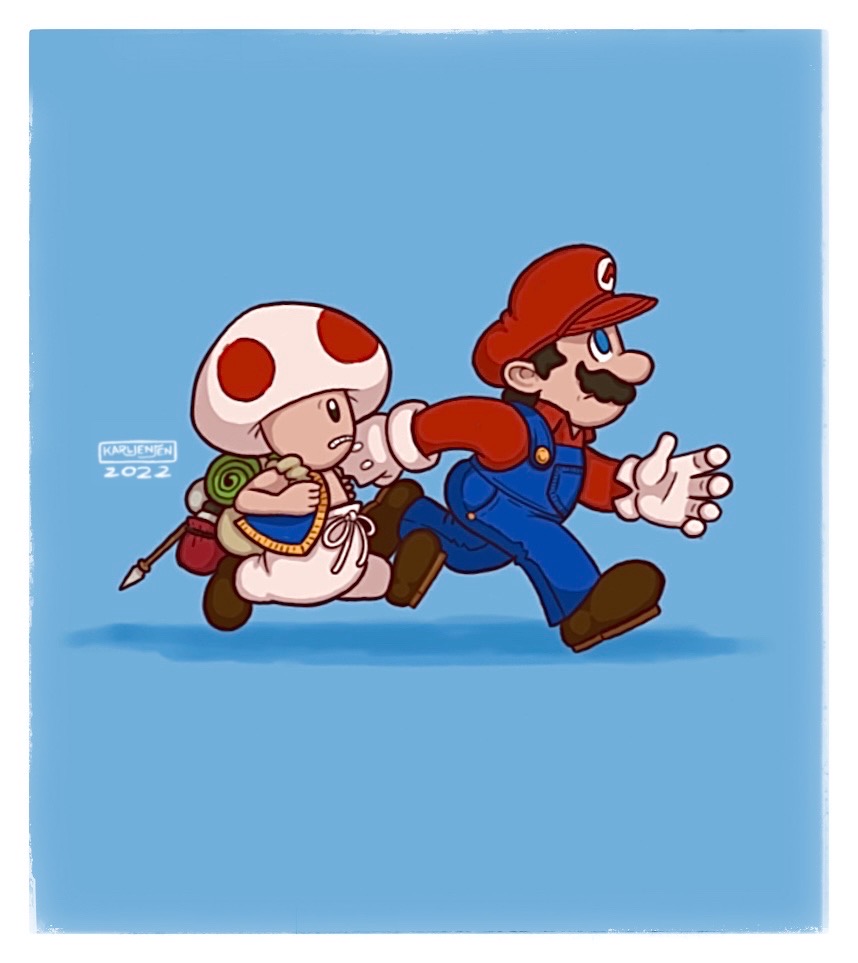 Toadtale Mario Mario and Toad by Karl-Jensen-2001 on DeviantArt