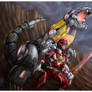 Red Ranger and Grimlock