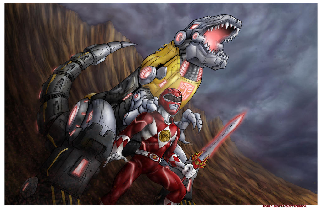 Red Ranger and Grimlock