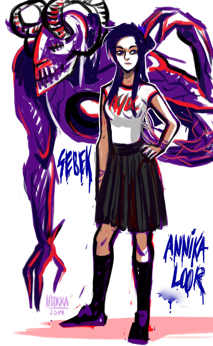 the AC/DC girl and her demon by hyokka on DeviantArt