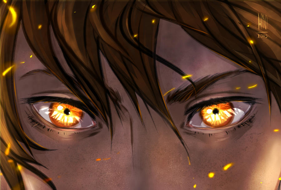 Boy With Fiery Eyes by hyokka on DeviantArt