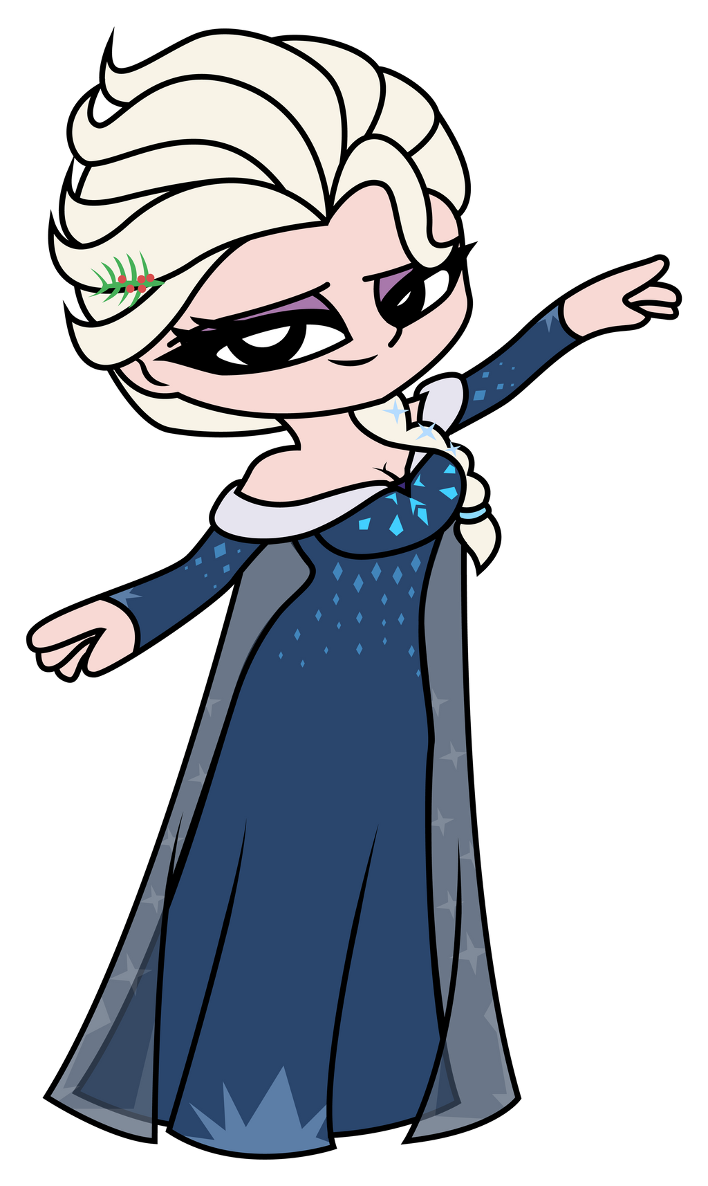 Frozen - MINI Queen Elsa (Holiday Dress) by Rainheart94