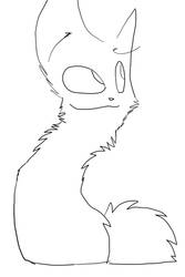 free cat line art