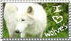 I Love Wolves Stamp by Gazzelles