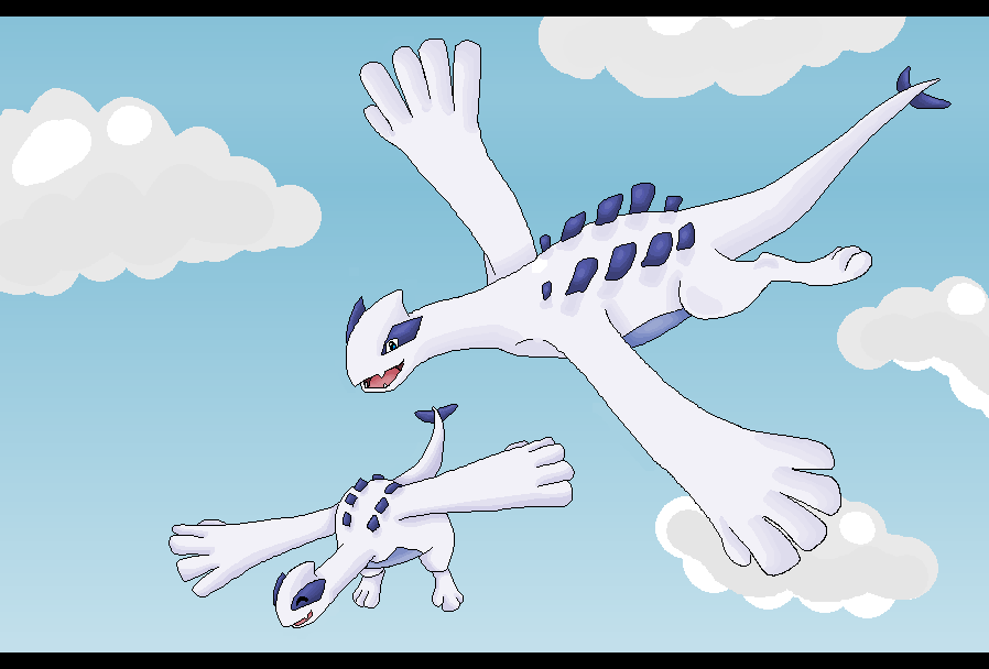 Baby Lugia's First Flight