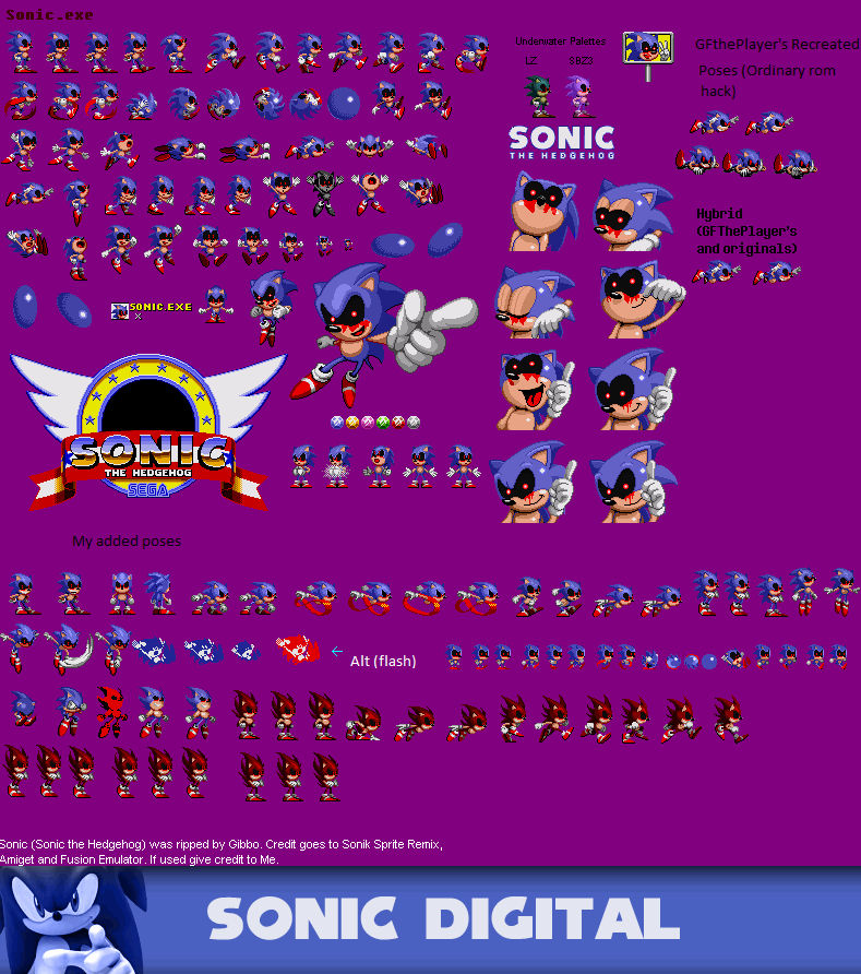 Extended Sonic.exe Sheet by Joshthehedgehog33 on DeviantArt