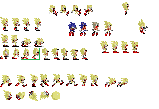 Super Sonic (Unnamed Sonic Fangame) Sprites (wip) by Joshthehedgehog33 ...