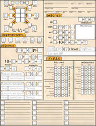 Alchemist character sheet for Pathfinder