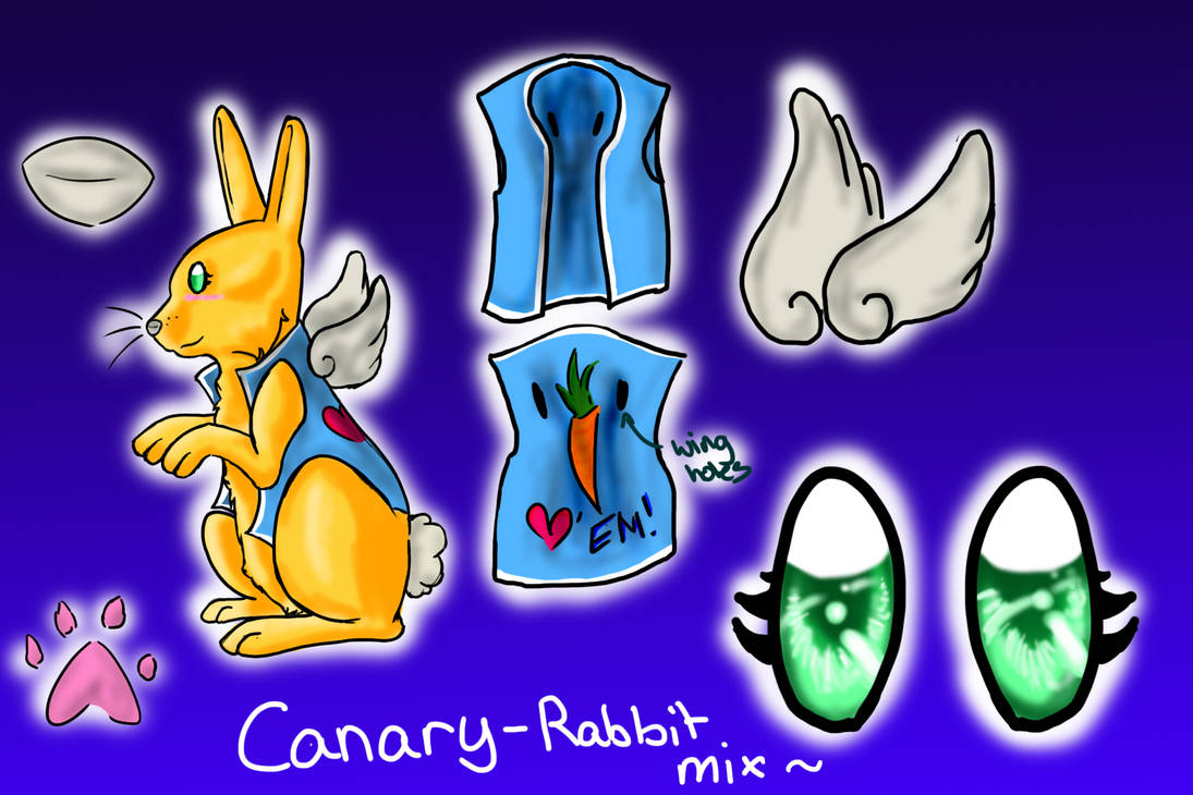 Little Canary-Rabbit creature by mmpppgreenpearl3 on DeviantArt