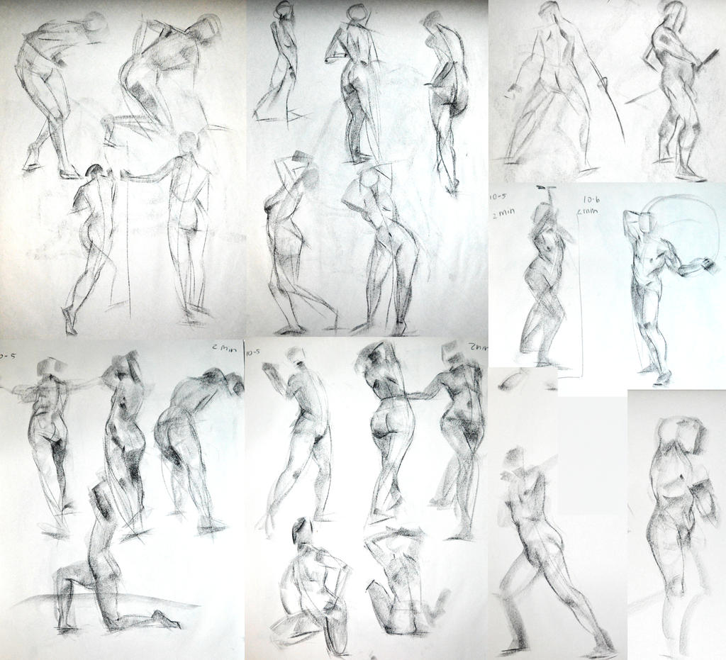 Life Drawing Warmups Oct