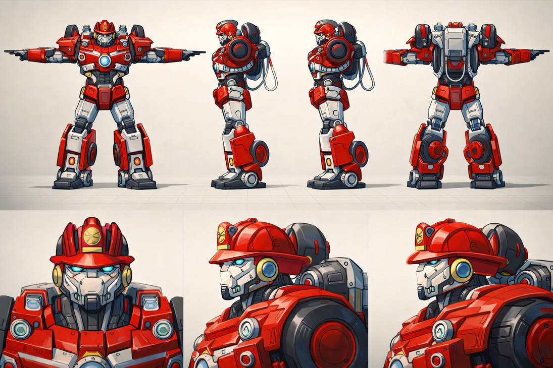 Fire Mcu Rig PYROGUARD-01 | Urban Fire Rescue Mech by imagixelstudios on DeviantArt
